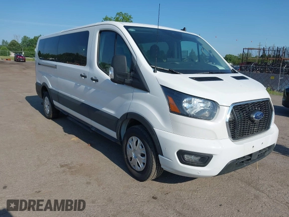 2023 Ford Transit Passenger XL with VIN 1FBAX2YG3PKA90941, listed as a IAAI auction lot 42472270 with 43,141 mi miles and . Bid and sale history available at DreamBid. Image 1.