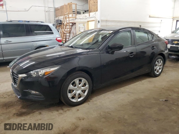 2018 Mazda 3 Sport with VIN 3MZBN1U74JM220440, listed as a Copart auction lot 52016995 with 43,577 mi miles and Salvage Title. Bid and sale history available at DreamBid. Image 1.