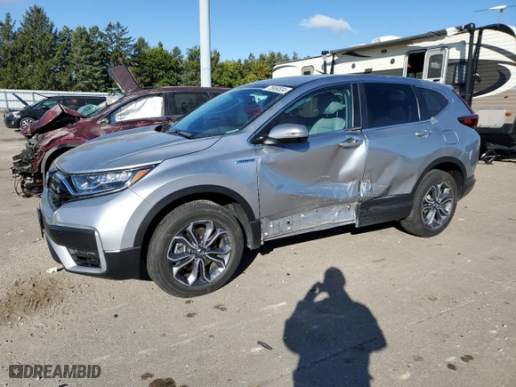 2022 Honda CR-V Hybrid EX-L with VIN 5J6RT6H82NL054122, listed as a Copart auction lot 75958534 with 25,730 mi miles and Salvage Title. Bid and sale history available at carsss.com. Image 1.