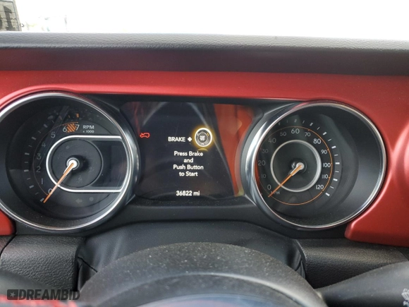 2023 Jeep Wrangler Rubicon with VIN 1C4JJXFG2PW568871, listed as a Copart auction lot 47466114 with 36,822 mi miles and Salvage Title. Bid and sale history available at carsss.com. Image 9.