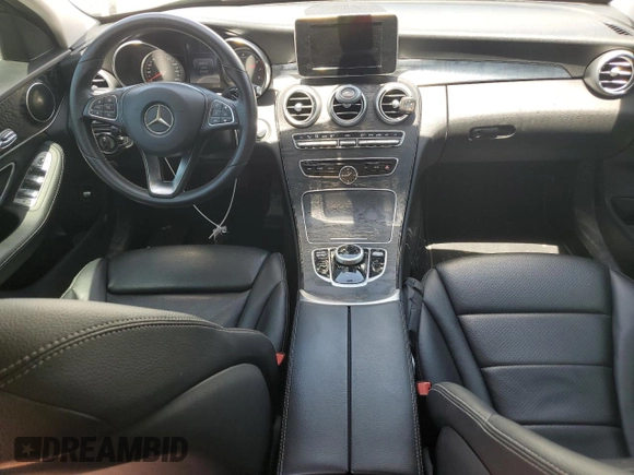 2017 Mercedes-Benz C 300 with VIN 55SWF4JB7HU222188, listed as a Copart auction lot 52375415 with 81,437 mi miles and Salvage title. Bid and sale history available at DreamBid. Image 8.