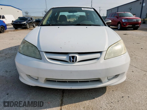 2004 Honda Civic LX z VIN 2HGES16594H639327, wystawiony jako Copart lot #59175775 z przebiegiem 151 172 mil mil oraz Szkoda całkowita • Salvage title. Historia ofert i sprzedaży dostępna na DreamBid. Obrazek 5.
