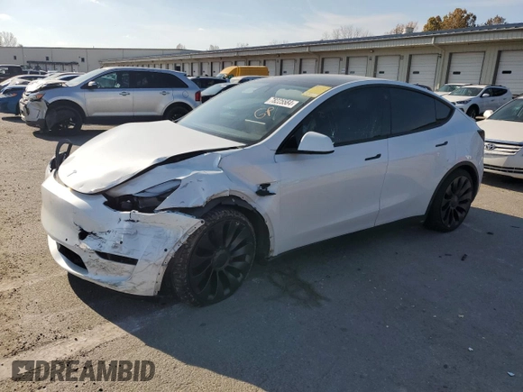 2022 Tesla Model Y Performance with VIN 7SAYGDEF5NF313270, listed as a Copart auction lot 78225584 with 41,166 mi miles and Salvage title. Bid and sale history available at DreamBid. Image 1.