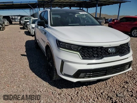 2021 Kia Sorento SX Prestige X-Line with VIN 5XYRKDLF2MG016354, listed as a Copart auction lot 77501394 with 95,352 mi miles and Salvage Title. Bid and sale history available at carsss.com. Image 12.