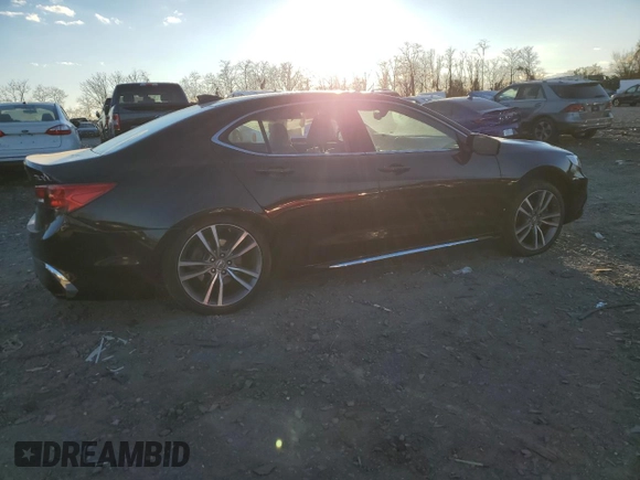 2020 Acura TLX w/Technology Pkg with VIN 19UUB2F49LA002850, listed as a Copart auction lot 83321444 with 49,890 mi miles and Salvage Title. Bid and sale history available at carsss.com. Image 3.