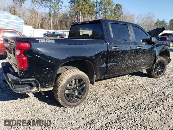 2024 Chevrolet Silverado 1500 Custom Trail Boss with VIN 3GCUDCED8RG411528, listed as a Copart auction lot 45971965 with 16,829 mi miles and Salvage Title. Bid and sale history available at carsss.com. Image 3.
