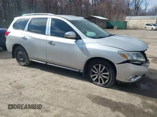 2014 Nissan Pathfinder SV with VIN 5N1AR2MM7EC706970, listed as a IAAI auction lot 41815736 with 163,746 mi miles. Bid and sale history available at carsss.com. Image 1.