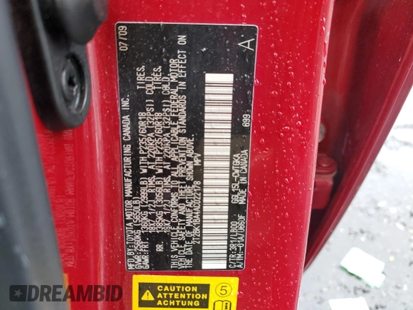 2010 Lexus RX 350 z VIN 2T2BK1BA4AC022178, wystawiony jako Copart lot #57221215 z przebiegiem 107 275 mil mil oraz Szkoda całkowita • Salvage title. Historia ofert i sprzedaży dostępna na DreamBid. Obrazek 12.