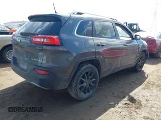 2015 Jeep Cherokee Limited with VIN 1C4PJMDB7FW591772, listed as a IAAI auction lot 41684106 with 118,708 mi miles and . Bid and sale history available at DreamBid. Image 4.