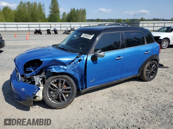 2012 MINI Countryman S with VIN WMWZC5C59CWL60367, listed as a Copart auction lot 53558325 with Not provided miles and Salvage title. Bid and sale history available at DreamBid. Image 1.