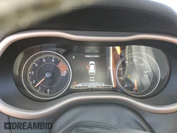 2017 Jeep Cherokee Limited with VIN 1C4PJLDS2HW654788, listed as a Copart auction lot 88324255 with 21,545 mi miles and Salvage Title. Bid and sale history available at carsss.com. Image 9.
