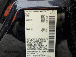 2016 Nissan Altima SV with VIN 1N4AL3AP5GC224954, listed as a Copart auction lot 46980535 with 95,693 mi miles and Salvage Title. Bid and sale history available at DreamBid. Image 13.