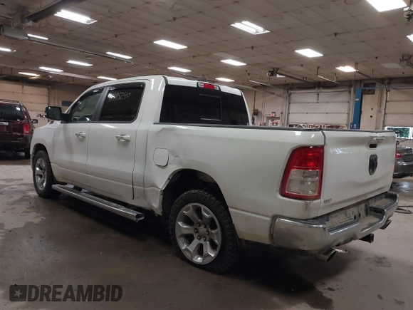 2019 Ram 1500 Big Horn/Lone Star with VIN 1C6SRFFT7KN645776, listed as a IAAI auction lot 41395240 with 136,068 mi miles. Bid and sale history available at carsss.com. Image 3.
