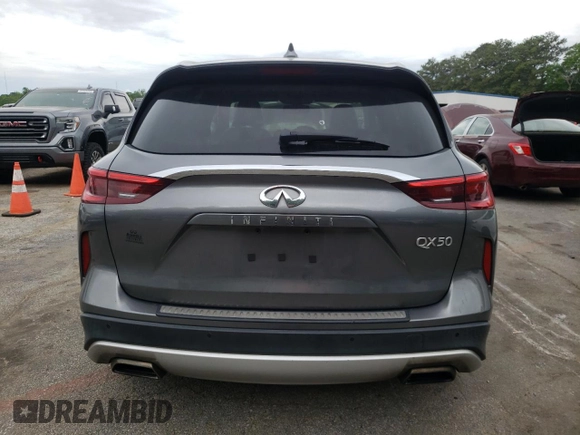 2019 Infiniti QX50 Essential with VIN 3PCAJ5M15KF115179, listed as a Copart auction lot 53516055 with 157,074 mi miles and Salvage title. Bid and sale history available at DreamBid. Image 6.