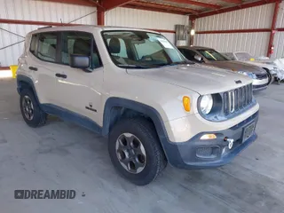 2015 Jeep Renegade Sport with VIN ZACCJBATXFPC19551, listed as a IAAI auction lot 41954192 with 141,192 mi miles and . Bid and sale history available at DreamBid. Image 1.