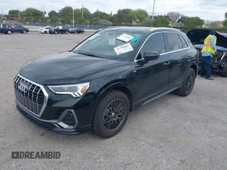 2022 Audi Q3 S line Premium Plus with VIN WA1EECF32N1071447, listed as a IAAI auction lot 41772286 with 86,187 mi miles. Bid and sale history available at carsss.com. Image 2.