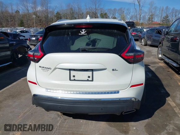 2020 Nissan Murano SL with VIN 5N1AZ2CJ7LN173771, listed as a IAAI auction lot 41829503 with 51,209 mi miles and . Bid and sale history available at DreamBid. Image 16.