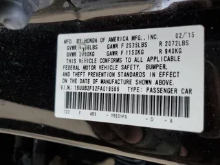 2015 Acura TLX V6 Tech with VIN 19UUB2F52FA019566, listed as a Copart auction lot 52749495 with 145,965 mi miles and Salvage Title. Bid and sale history available at carsss.com. Image 14.