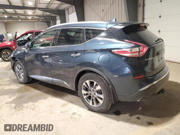 2017 Nissan Murano SL with VIN 5N1AZ2MH7HN125383, listed as a Copart auction lot 49616795 with 99,018 mi miles and Salvage Title. Bid and sale history available at carsss.com. Image 2.