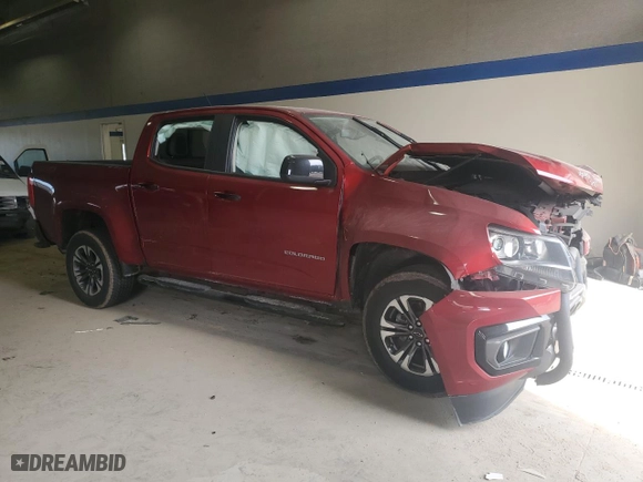 2021 Chevrolet Colorado 4WD Z71 with VIN 1GCGTDEN5M1227587, listed as a Copart auction lot 47032485 with 52,821 mi miles and Salvage Title. Bid and sale history available at carsss.com. Image 4.