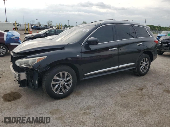 2015 Infiniti QX60 with VIN 5N1AL0MM8FC558867, listed as a Copart auction lot 54653245 with Not provided miles and Salvage title. Bid and sale history available at DreamBid. Image 1.
