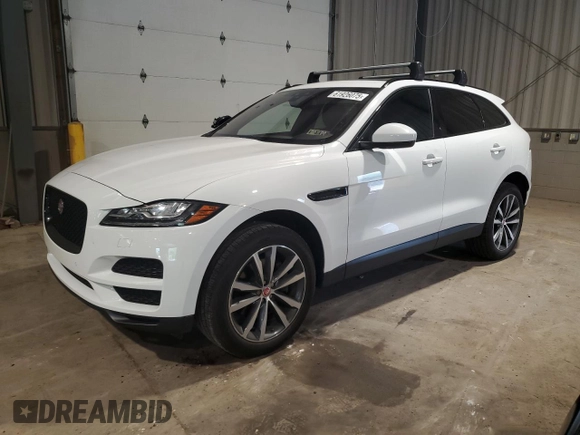 2018 Jaguar F-Pace 30t Prestige with VIN SADCK2GX4JA290720, listed as a Copart auction lot 61926075 with 44,008 mi miles and Salvage title. Bid and sale history available at DreamBid. Image 1.