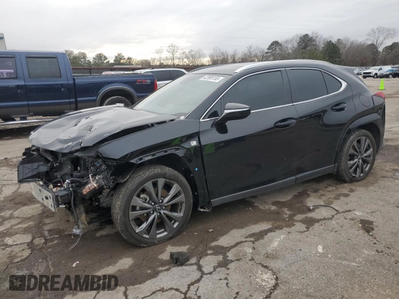 2022 Lexus UX with VIN JTHE3JBH8N2054534, listed as a Copart auction lot 42999155 with 40,210 mi miles and Salvage Title. Bid and sale history available at carsss.com. Image 1.