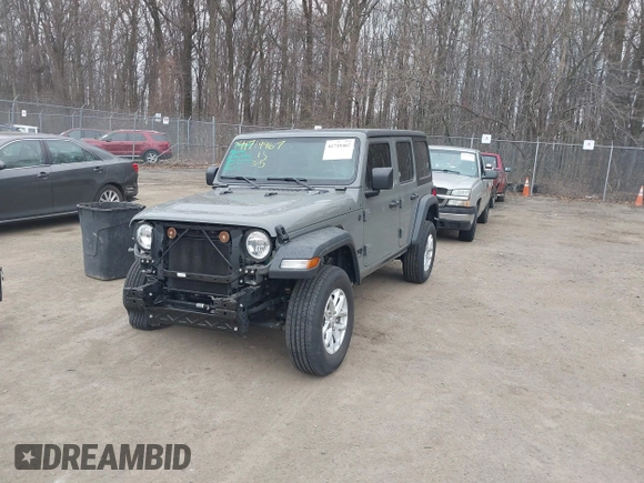 2023 Jeep Wrangler Sport S with VIN 1C4HJXDN0PW638934, listed as a IAAI auction lot 41719467 with 16,686 mi miles and . Bid and sale history available at DreamBid. Image 2.