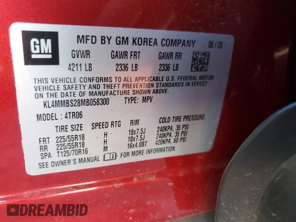 2021 Buick Encore GX Preferred z VIN KL4MMBS28MB058300, wystawiony jako Copart lot #81372734 z przebiegiem 33 759 mil mil oraz Szkoda całkowita • Salvage title. Historia ofert i sprzedaży dostępna na DreamBid. Obrazek 13.