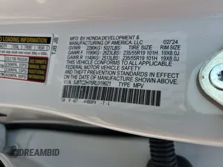 2024 Acura RDX Advance с VIN 5J8TC2H76RL019621, выставлен на аукционе Copart как лот 59090185 с пробегом 8 246 миль миль и Списание • Salvage title. История ставок и продаж доступна на DreamBid. Изображение 13.