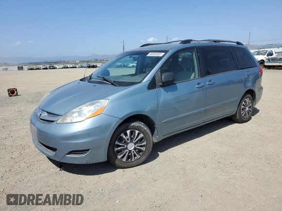 2008 Toyota Sienna CE with VIN 5TDZK23C18S119333, listed as a Copart auction lot 55500335 with 240,065 mi miles and Clean Title. Bid and sale history available at carsss.com. Image 1.