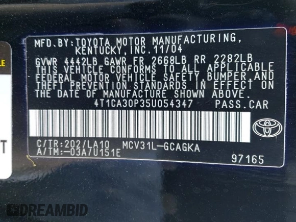 2005 Toyota Solara SE with VIN 4T1CA30P35U054347, listed as a Copart auction lot 69606013 with 103,890 mi miles and Salvage Title. Bid and sale history available at carsss.com. Image 14.