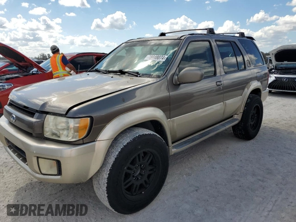 2001 Infiniti QX4 z VIN JNRDR09X61W204050, wystawiony jako Copart lot #78048074 z przebiegiem Nie podano mil oraz Szkody całkowita. Historia ofert i sprzedaży dostępna na DreamBid. Obrazek 1.