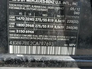 2012 Mercedes-Benz GL 450 z VIN 4JGBF7BE2CA797693, wystawiony jako Copart lot #57954415 z przebiegiem 138 594 mil mil oraz Szkoda całkowita • Salvage title. Historia ofert i sprzedaży dostępna na DreamBid. Obrazek 13.