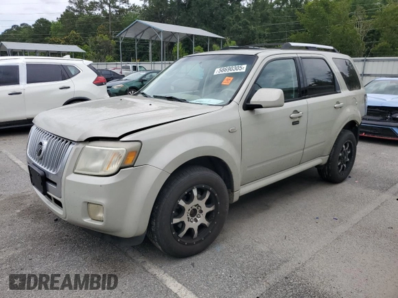 2009 Mercury Mariner Premier with VIN 4M2CU87GX9KJ20726, listed as a Copart auction lot 58690305 with 174,698 mi miles and Salvage title. Bid and sale history available at DreamBid. Image 1.
