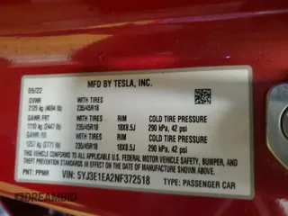 2022 Tesla Model 3 z VIN 5YJ3E1EA2NF372518, wystawiony jako Copart lot #59147215 z przebiegiem 113 349 mil mil oraz Czysty tytuł • Clean title. Historia ofert i sprzedaży dostępna na DreamBid. Obrazek 13.