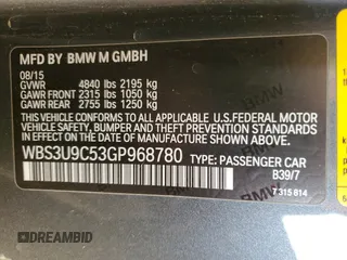 2016 BMW M4 with VIN WBS3U9C53GP968780, listed as a Copart auction lot 46105555 with 87,551 mi miles and Salvage Title. Bid and sale history available at carsss.com. Image 14.