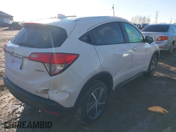 2022 Honda HR-V EX with VIN 3CZRU6H56NM731125, listed as a IAAI auction lot 41118758 with 34,163 mi miles. Bid and sale history available at carsss.com. Image 4.