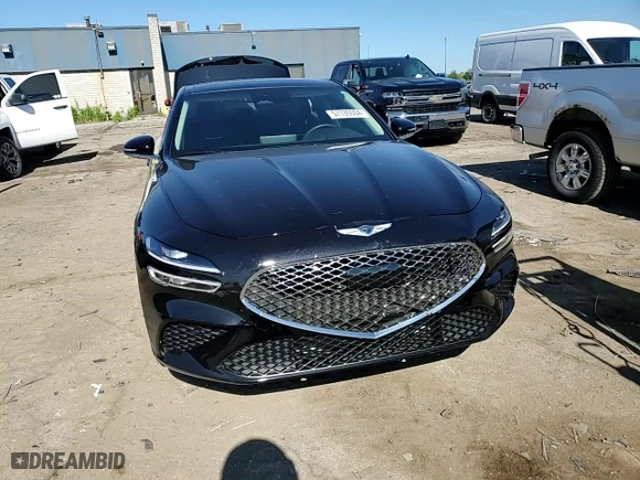 2022 Genesis G70 2.0T with VIN KMTG34TA6NU102387, listed as a Copart auction lot 57135504 with 15,769 mi miles and Salvage Title. Bid and sale history available at carsss.com. Image 10.