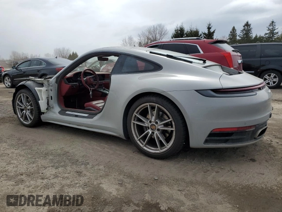 2021 Porsche 911 Carrera with VIN WP0AA2A9XMS205961, listed as a Copart auction lot 51911995 with 47,393 mi miles and Non Repairable. Bid and sale history available at carsss.com. Image 2.