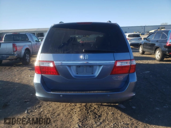 2005 Honda Odyssey TOURING with VIN 5FNRL38875B129436, listed as a Copart auction lot 89017365 with 0 mi miles and Salvage Title. Bid and sale history available at carsss.com. Image 6.