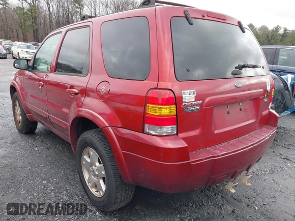2007 Ford Escape Limited with VIN 1FMYU94127KB58591, listed as a IAAI auction lot 41563492 with 117,101 mi miles. Bid and sale history available at carsss.com. Image 3.