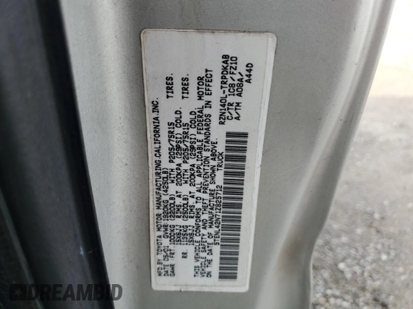 2001 Toyota Tacoma z VIN 5TENL42N71Z825712, wystawiony jako Copart lot #85232384 z przebiegiem 168 948 mil mil oraz Szkoda całkowita • Salvage title. Historia ofert i sprzedaży dostępna na DreamBid. Obrazek 12.