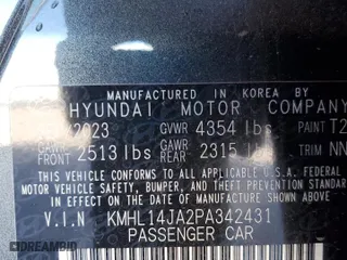 2023 Hyundai Sonata SEL with VIN KMHL14JA2PA342431, listed as a Copart auction lot 45427775 with 2,784 mi miles and Salvage Title. Bid and sale history available at carsss.com. Image 15.
