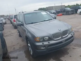 2005 BMW X5 4.4i with VIN 5UXFB53565LV17994, listed as a IAAI auction lot 41904224 with 145,920 mi miles. Bid and sale history available at carsss.com. Image 1.