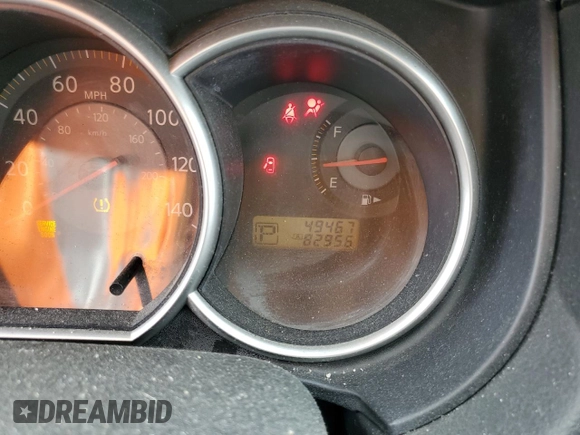 2008 Nissan Versa 1.8 S with VIN 3N1BC11E58L371074, listed as a Copart auction lot 46701965 with 49,467 mi miles and Salvage Title. Bid and sale history available at carsss.com. Image 9.