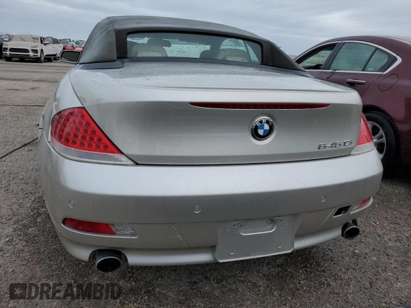 2005 BMW 6 Series 645Ci with VIN WBAEK73495B323494, listed as a Copart auction lot 75930244 with 85,774 mi miles and Salvage Title. Bid and sale history available at DreamBid. Image 6.