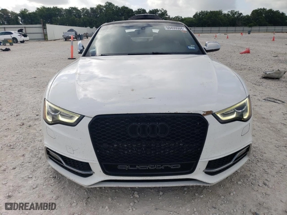2013 Audi S5 Premium Plus with VIN WAUCGAFRXDA035436, listed as a Copart auction lot 59459504 with 157,261 mi miles and Salvage Title. Bid and sale history available at carsss.com. Image 5.
