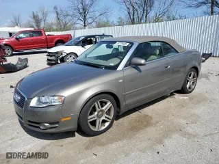 2008 Audi A4 2.0T with VIN WAUAF48H18K016824, listed as a Copart auction lot 50129485 with 121,376 mi miles and Salvage Title. Bid and sale history available at carsss.com. Image 1.