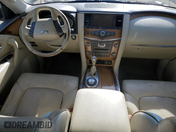 2014 Infiniti QX80 with VIN JN8AZ2NC0E9351135, listed as a Copart auction lot 52055355 with 0 mi miles and Salvage Title. Bid and sale history available at carsss.com. Image 8.